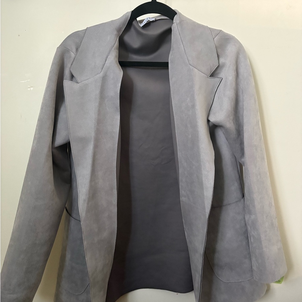 FAVLUX Light Gray Women's Blazer